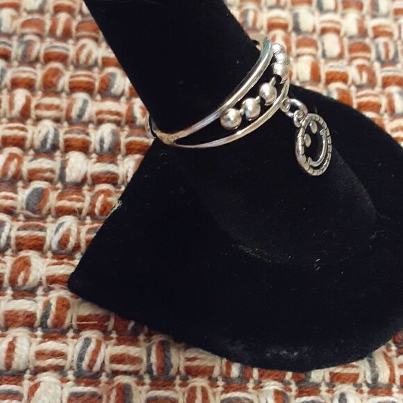 New 925 Anxiety Relief Spinner Fidget Smile Adjustable Ring Sterling Sil… - Picture 5 of 6